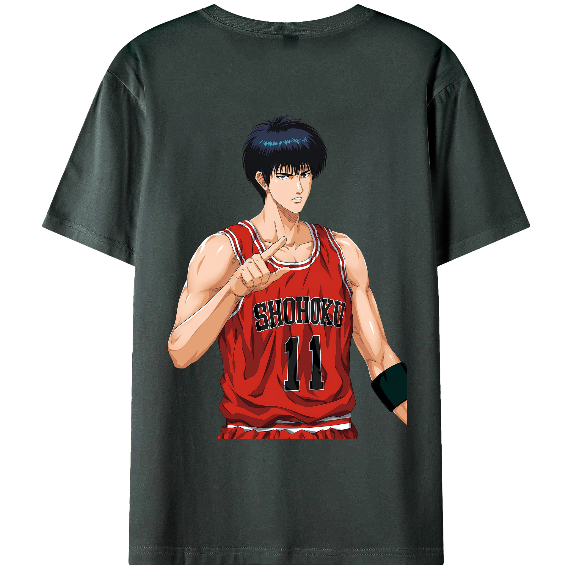 （画像用） SLAM DUNK／スラムダンク 綿100％ メンズ半袖Tシャツ（バックプリント） 通気性